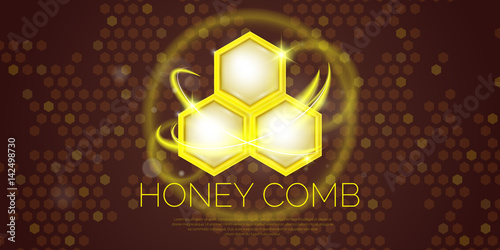 Modern poster for sale of cosmetics based on honey and bee products.