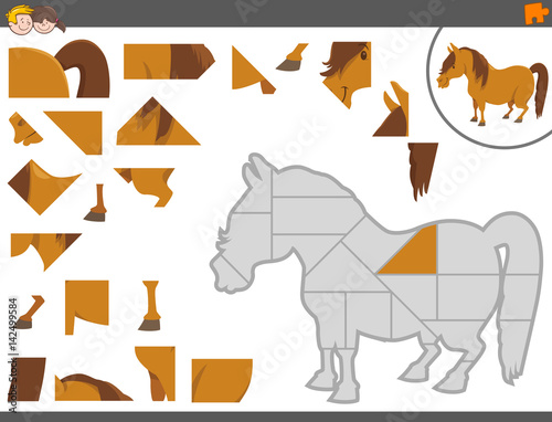 jigsaw puzzle game with pony