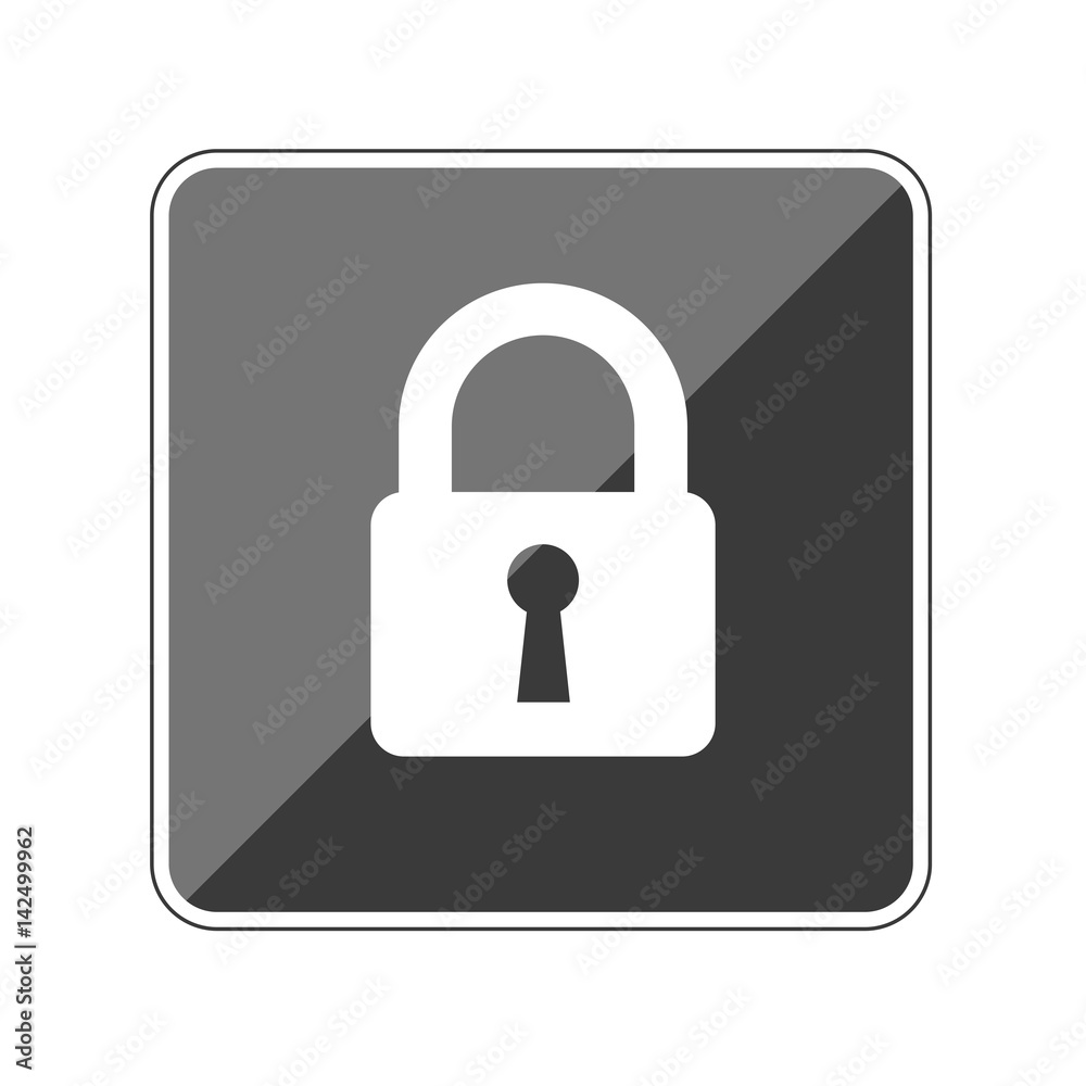 App Button schwarz reflektierend Schloss App Button schwarz reflektierend Schloss