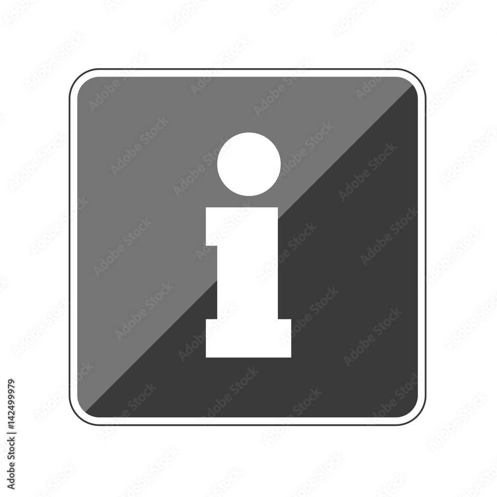 App Button schwarz reflektierend Information App Button schwarz reflektierend Information