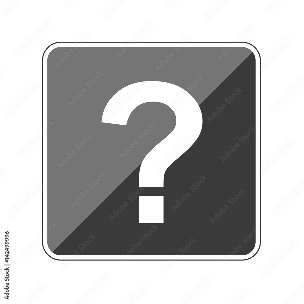 App Button schwarz reflektierend Fragezeichen App Button schwarz reflektierend Fragezeichen