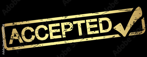 gold stamp with text accepted