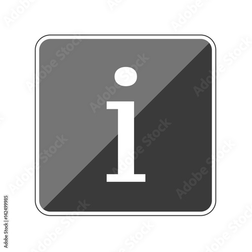 App Button schwarz reflektierend Info i