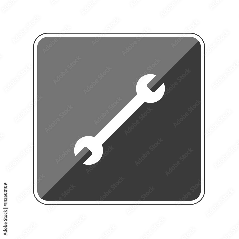 App Button schwarz reflektierend - Schraubenschlüssel - Bearbeiten App Button schwarz reflektierend - Schraubenschlüssel - Bearbeiten