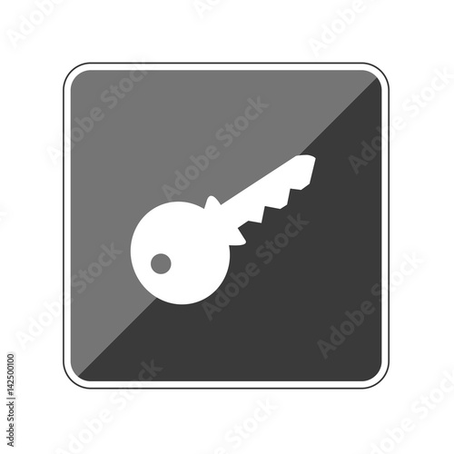App Button schwarz reflektierend Schlüssel kurz