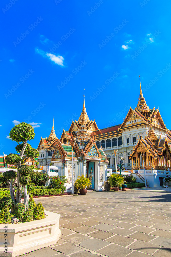 Royal grand palace near Wat Phra Kaew in Bangkok of Thailand