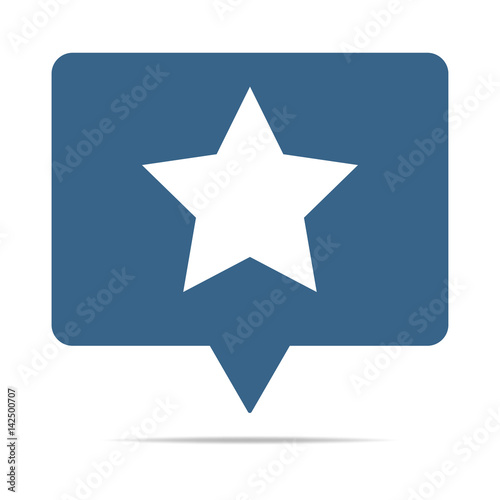Blaue Sprechblase mit Stern