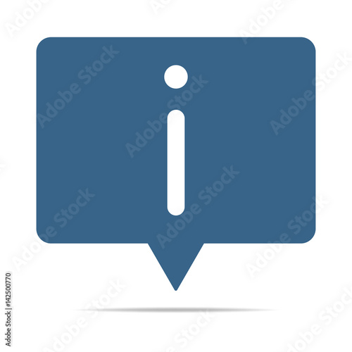 Blaue Sprechblase mit Info i