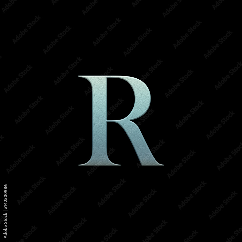Letter of the alphabet on a black background Letter of the alphabet on a black background