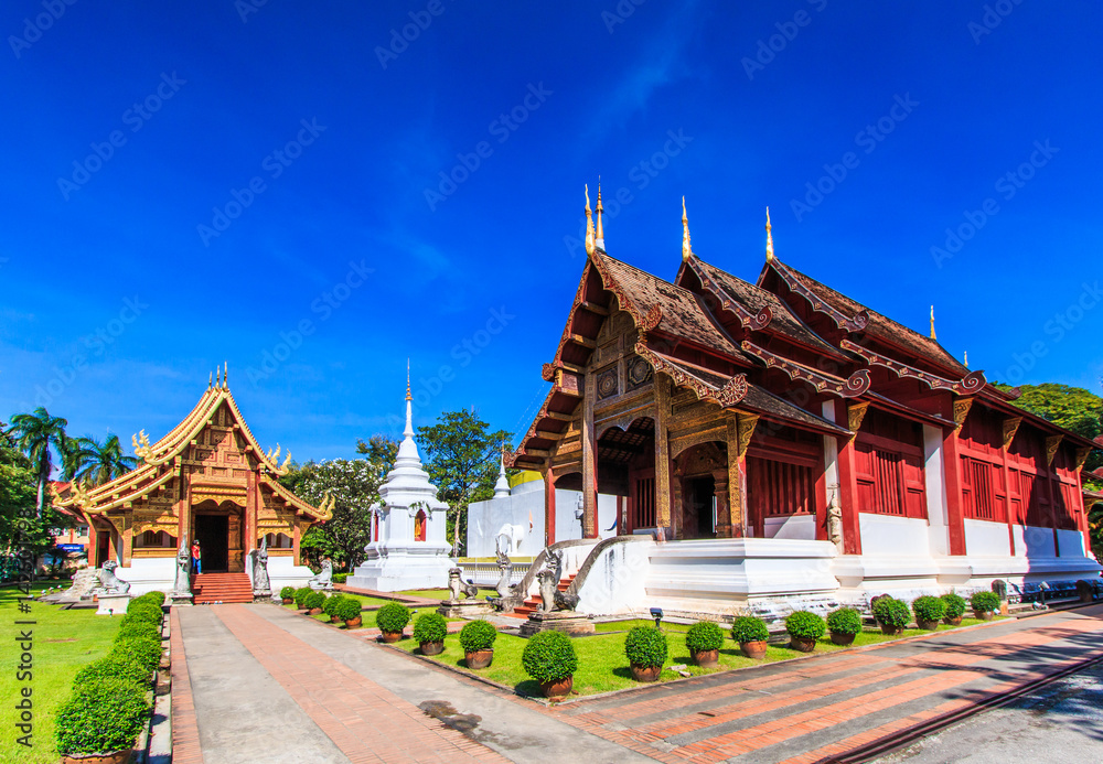 Wat Phra Sing in Chiangmai province of Thailand. It is the temple for the year of the dragon Wat Phra Sing in Chiangmai province of Thailand. It is the temple for the year of the dragon