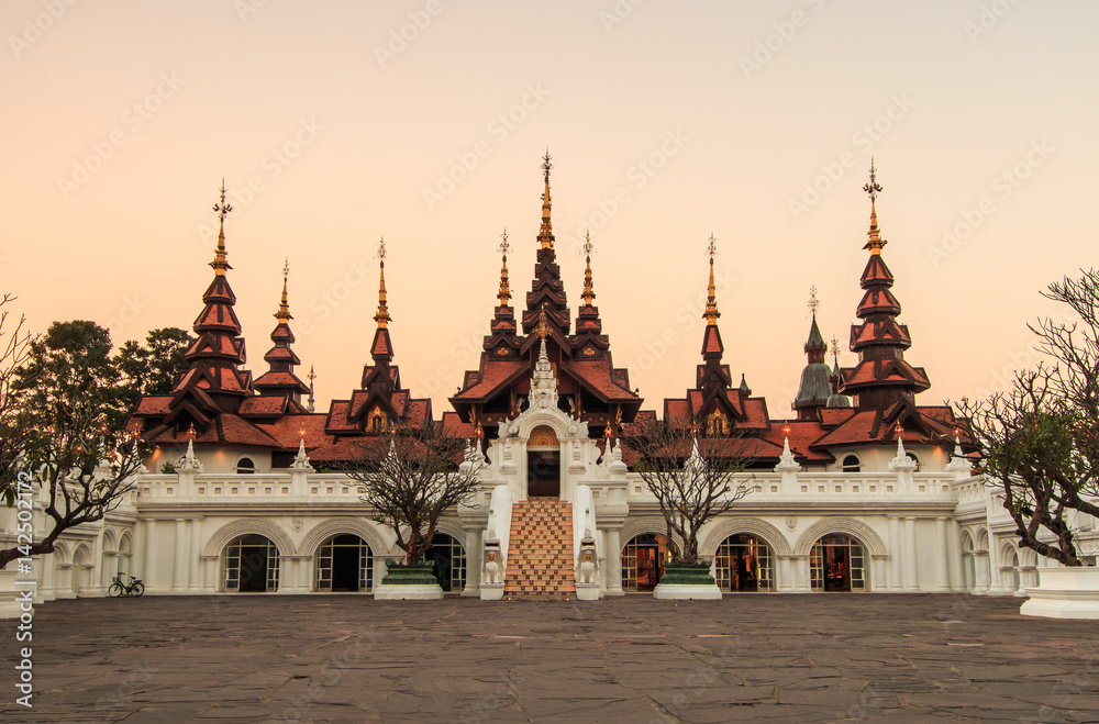 Fototapeta premium Thailand art legacy in Old-style hotels in Chiangmai province of Thailand