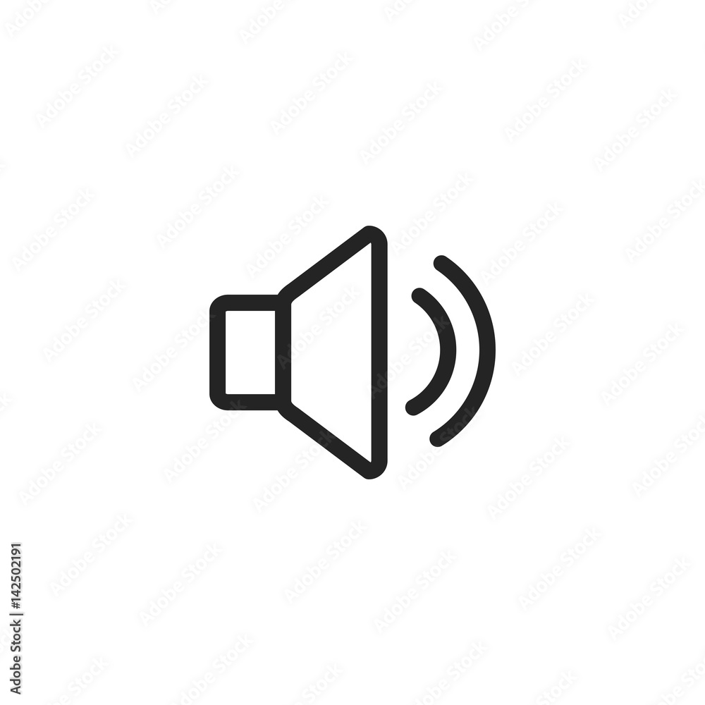 Sound vector icon, volume symbol. Modern, simple flat vector illustration for web site or mobile app Sound vector icon, volume symbol. Modern, simple flat vector illustration for web site or mobile app