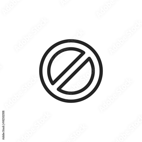 Block vector icon, adblock symbol. Modern, simple flat vector illustration for web site or mobile app