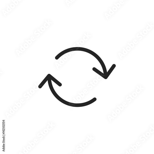 Refresh vector icon, replace symbol. Modern, simple flat vector illustration for web site or mobile app