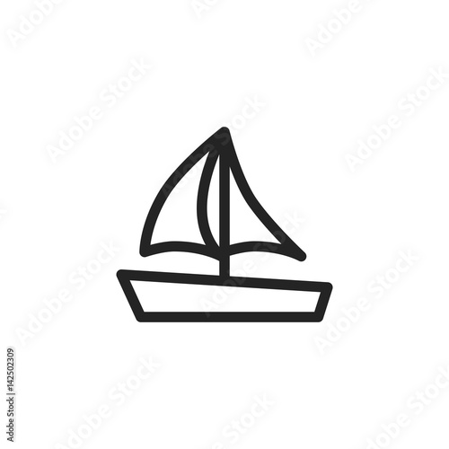 Wind board vector icon, boat symbol. Modern, simple flat vector illustration for web site or mobile app