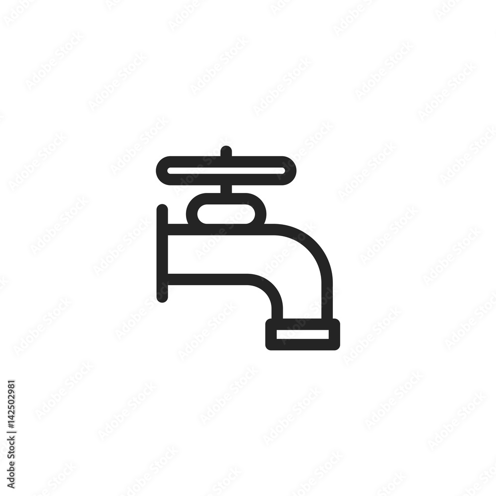 Water crane vector icon, pipe symbol. Modern, simple flat vector illustration for web site or mobile app Water crane vector icon, pipe symbol. Modern, simple flat vector illustration for web site or mobile app