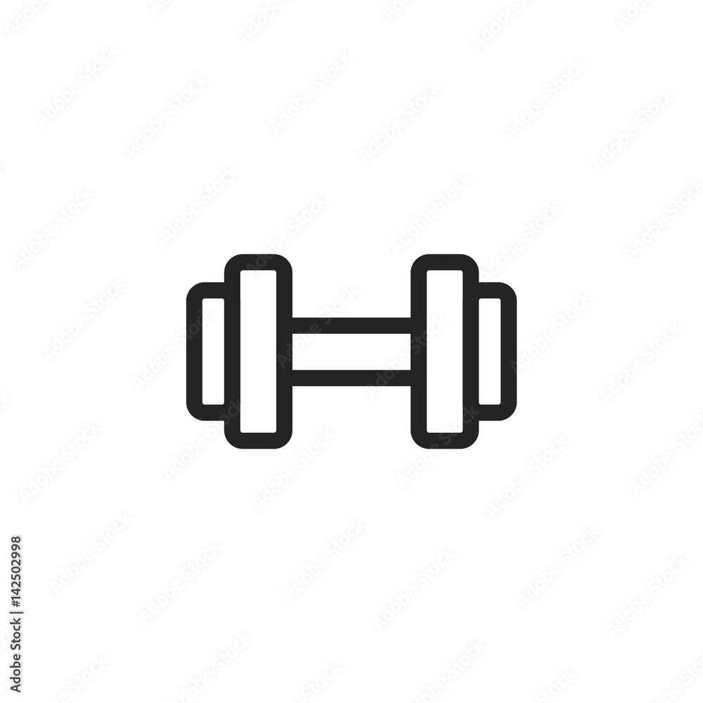 Dumbbell vector icon, gym symbol. Modern, simple flat vector illustration for web site or mobile app Dumbbell vector icon, gym symbol. Modern, simple flat vector illustration for web site or mobile app