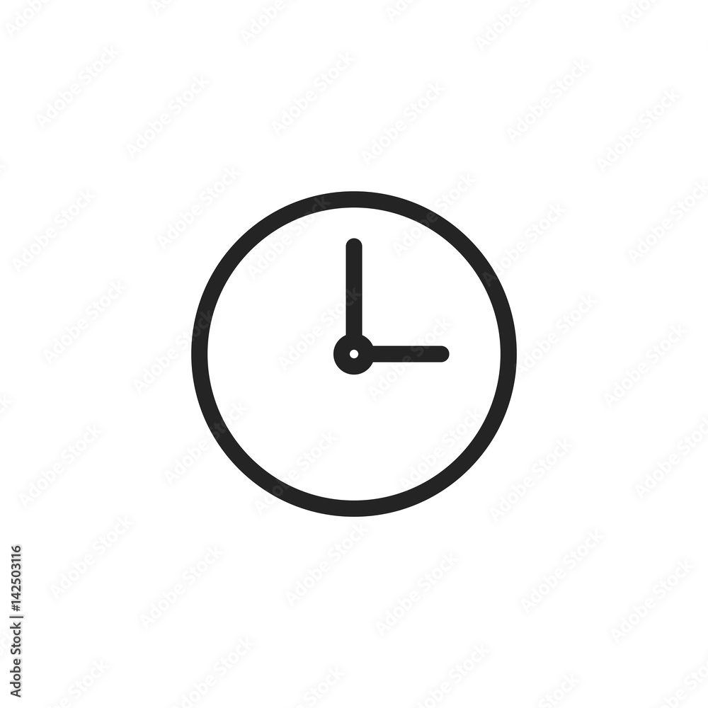 Clock icon. Clock Time symbol flat style. design web site icon, logo, app,  UI. Illustration - Vector. EPS10. 4338226 Vector Art at Vecteezy