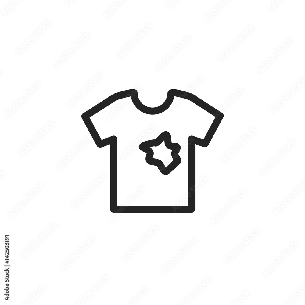 Dirty tshirt vector icon, shirt symbol. Modern, simple flat vector illustration for web site or mobile app Dirty tshirt vector icon, shirt symbol. Modern, simple flat vector illustration for web site or mobile app