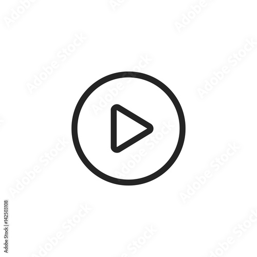Free Download Play vector icon, video symbol. Modern, simple flat vector illustration for web site or mobile app - GFXLoad