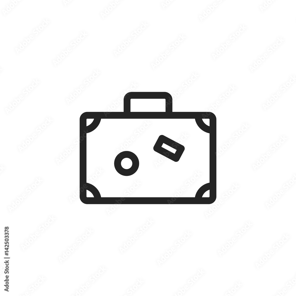 Baggage vector icon, travel symbol. Modern, simple flat vector illustration for web site or mobile app