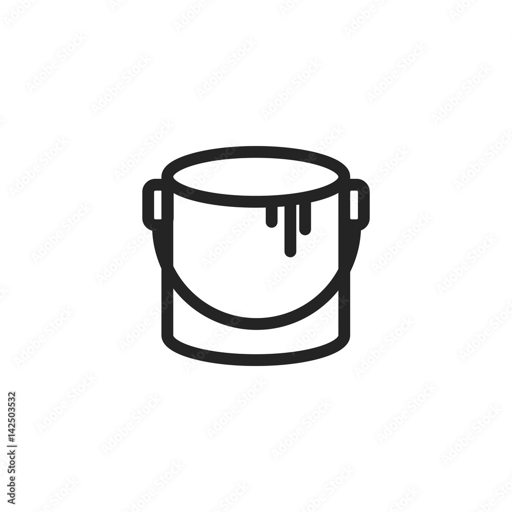 Paint bucket vector icon, painting symbol. Modern, simple flat vector  illustration for web site or mobile app Stock Vector, Paint Bucket 