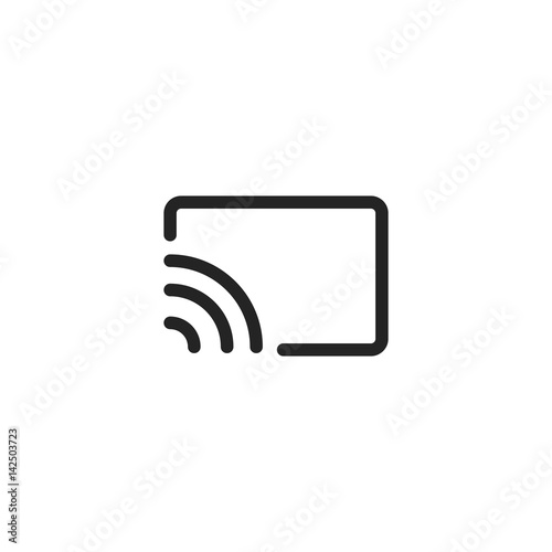 screen cast vector icon, chromecast symbol. Modern, simple flat vector illustration for web site or mobile app