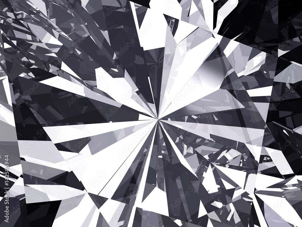 Realistic diamond texture close up 3D illustration Realistic diamond texture close up 3D illustration