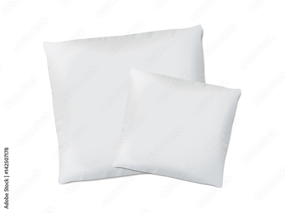 Pillow for your design and logo. Easy to change colors. Mock Up. Vector EPS 10