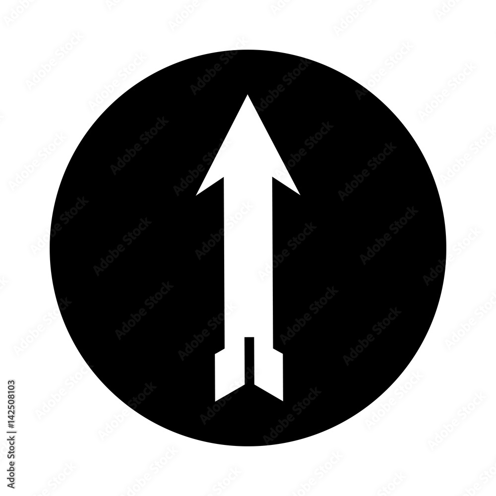 up arrow isolated icon vector illustration design