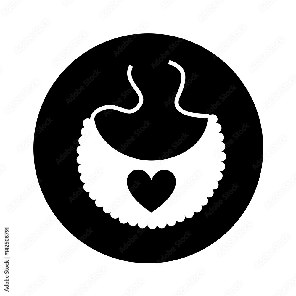baby bib cute icon vector illustration design