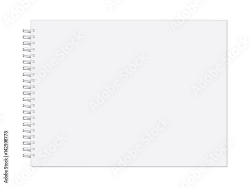 Notebook for your design and logo. Mock up