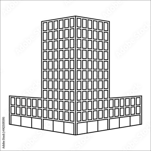 building icon on white background