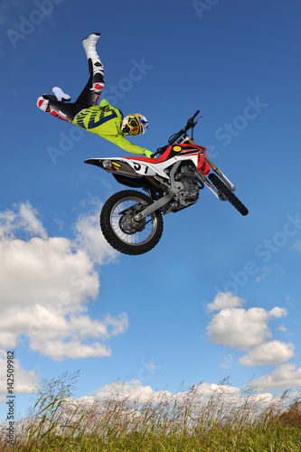 Man Performing Motorcycle Stunt