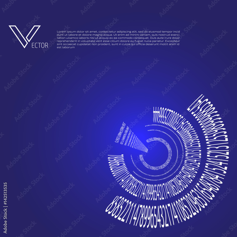 Abstract background with numbers. Abstract background with numbers.