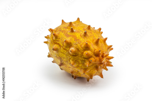 Kiwano isolated on white with clipping path