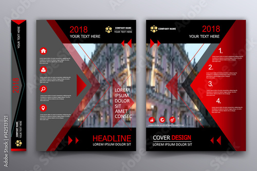 Brochure design template vector. Flyers report business magazine party night poster layout portfolio. Abstract  cover book portfolio game presentation. Dark poster triangle design a4 layout
