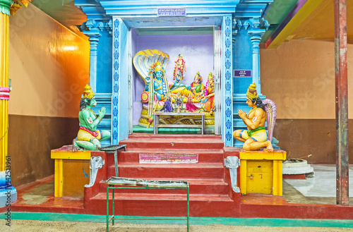 The altar of Ranganatha (Sri Muthumariamman) Tamil Hindu Temple, Matale, Sri Lanka photo