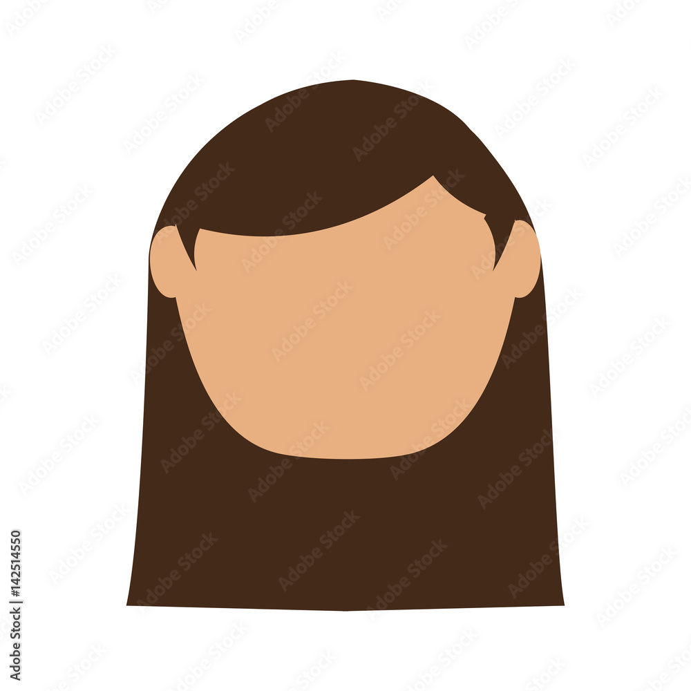 cute woman avatar character vector illustration design