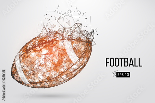 Silhouette of a footballl ball. Vector illustration