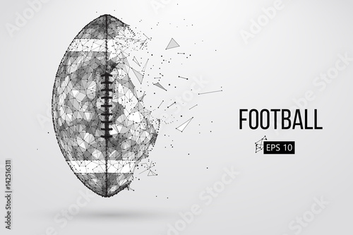 Silhouette of a footballl ball. Vector illustration