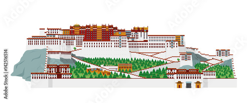 Tela Potala Palace, Lasha (Tibet), China
