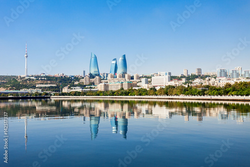 Flame Towers in Baku photo
