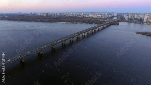 Wallpaper Mural Aerial view of Kiev, capital of Ukraine in sunset lights Torontodigital.ca