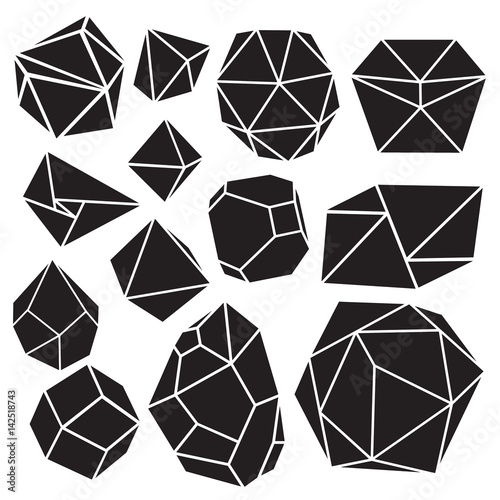 Obraz na plátně Freehand drawing geometry group with frame