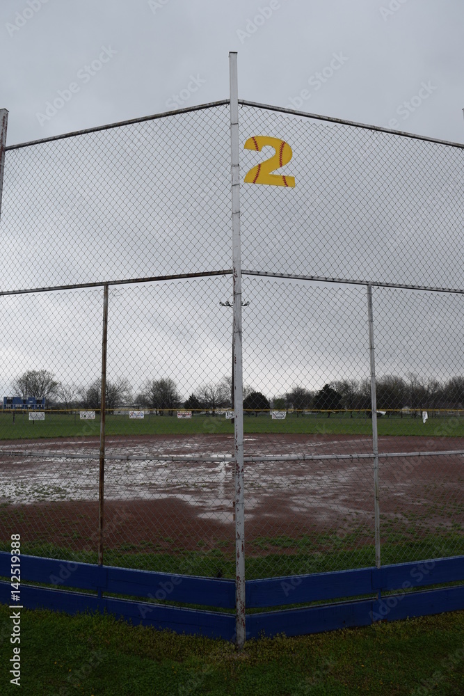 Wet Baseball Field Stock Photo Adobe Stock