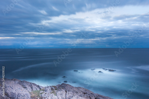 Long exposure on the Atlantic Ocean in Nova Scotia, Canada