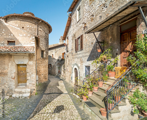 Scenic sight in Sermoneta, medieval village in Latina Province, Italy