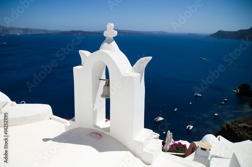 Cross Upon the Sea at Santorini Island