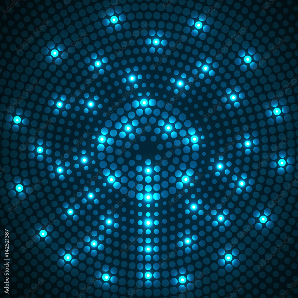 Abstract glowing dotted background. Radial pattern. Vector Abstract glowing dotted background. Radial pattern. Vector